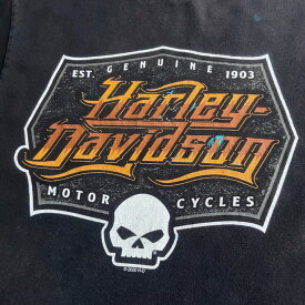 Harley-Davidson ハーレーダビッドソン 両面プリント Tシャツ メンズS相当 【古着】【中古】【SS2309】【SS2406】