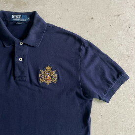 Polo by Ralph Lauren オールドラルフローレン 刺繍 鹿の子 ポロシャツ メンズM 【古着】【中古】【SS2309】【SS2406】