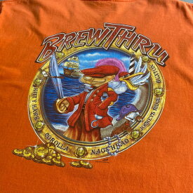 00年代 BREW THRU 2001 企業 アドバタイジング バックプリント Tシャツ メンズXL 【古着】【中古】【SS2309】