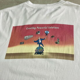 ASTEC Creating Powerful Solutions 企業ロゴ アート バックプリントTシャツ メンズXL 【古着】【中古】【SS2309】【SS2406】