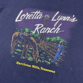 USA製 80年代 loretta lynn’s ranch 牧場 アート プリントTシャツ メンズXL 【古着】【中古】【SS2309】【SS2406】