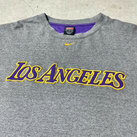 00年代 NIKE TEAM ナイキ NBA LOS ANGELS LAKERS チームロゴ 刺繍 Tシャツ メンズXL 【古着】【中古】【SS2309】【SS2406】