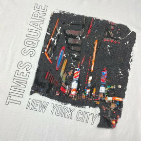 〜00年代 TIMES SQUARE NEW YORK アート スーベニア プリントTシャツ メンズL 【古着】【中古】【SS2309】