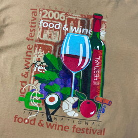 00年代 Disney ディズニー EPCOT FOOD&WINE FESTIVAL イベント アート バックプリント Tシャツ メンズM 【古着】【中古】【SS2309】