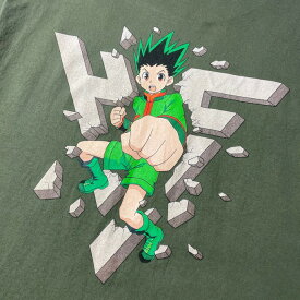 HUNTER×HUNTER ハンター×ハンター ゴン＝フリークス アニメ キャラクター バックプリント Tシャツ メンズL 【古着】【中古】【SS2406】