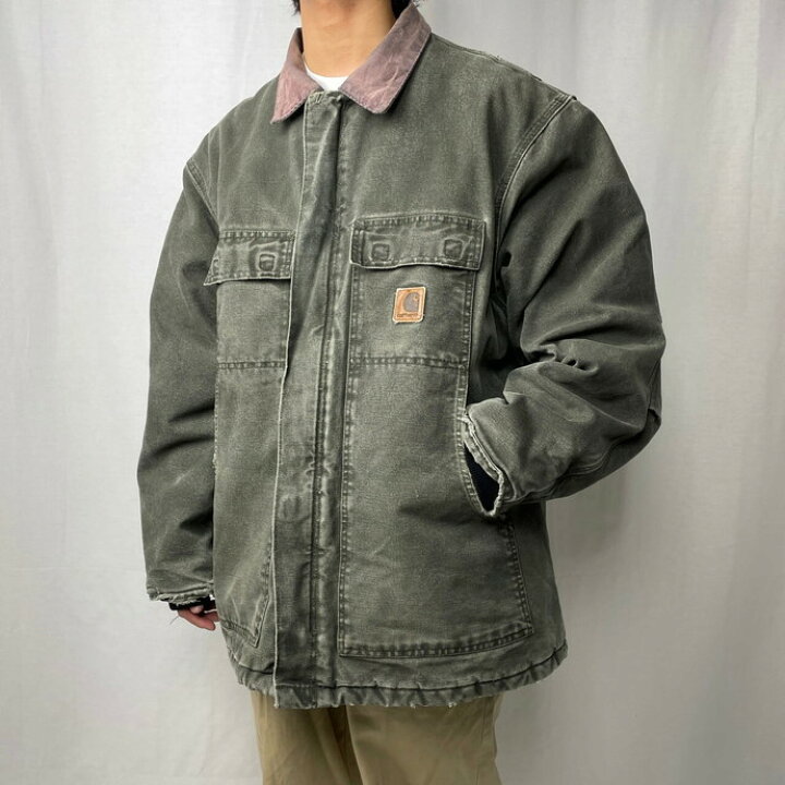 カーハートcarhartt トラディショナルジャケットモスグリーンカーキ