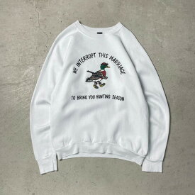 90年代 USA製 スウェットシャツ メッセージ メンズM相当 古着【中古】