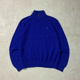 Polo by Ralph Lauren ポロバイラルフローレン ハーフジップニット コットンニットセーター メンズM 古着【中古】