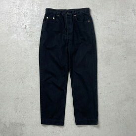 90年代 スペイン製 Levi's ユーロリーバイス 891 0285 オレンジタブ テーパード ブラックデニムパンツ メンズW30 古着【中古】