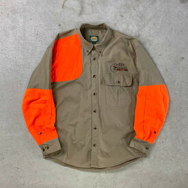 90年代 Cabelas カベラス ハンティングシャツ ガンパッチ 袖切り替え 企業ロゴ刺繍 メンズ2XL相当 古着【中古】