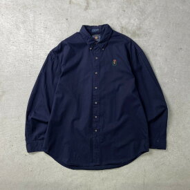 90年代 CHAPS Ralph Lauren チャップス ラルフローレン 長袖 コットンツイルシャツ メンズXL 古着【中古】