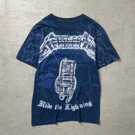 00年代 METALLICA メタリカ RIDE THE LIGHTNING バンドTシャツ バンT メンズS相当 古着【中古】