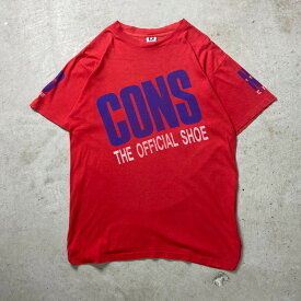 80年代 USA製 CONS NBA CONVERSE コンバース プリントTシャツ メンズL-XL相当 古着【中古】