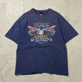 90年代 USA製 Harley-Davidson YORK 1999 両面プリントTシャツ メンズXXL 古着【中古】