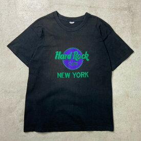 90年代 HARD ROCK CAFE NEWYORK ハードロックカフェ プリントTシャツ メンズXL 古着【中古】
