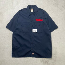 DEADSTOCK NOS Dickies ディッキーズ ワークシャツ 半袖シャツ STILL N THE HOOD ロゴ刺繍 メンズXL 古着【中古】