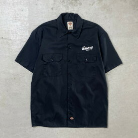 Dickies ディッキーズ ワークシャツ 半袖シャツ 企業ロゴ メンズM 古着【中古】