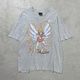 90年代 イタリア製 SAILOR MOON セーラームーン キャラクター プリントTシャツ アニメ メンズXL 古着【中古】