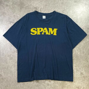 90�N�� USA�� SPAM �X�p�� ��ƃ��S �v�����gT�V���c �����Y2XL �Ò� 90s ���B���e�[�W VINTAGE �V���O���X�e�b�` �|�[�N �����`�����~�[�g �r�b�O�T�C�Y �傫���T�C�Y ���F