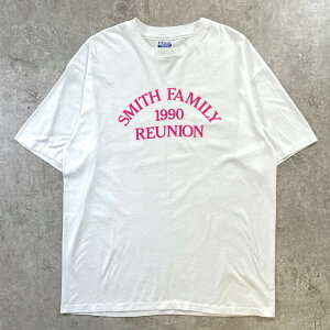 90�N�� SMITH FAMILY 1990 REUNION �������A���v�����gT�V���c �����YXL �Ò� 90s VINTAGE ���B���e�[�W �V���O���X�e�b�` ��