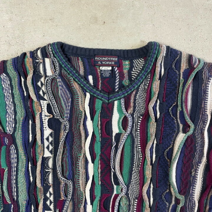 楽天市場】90年代 ROUNDTREE&YORK 3Dニット クージー風 ニットセーター 