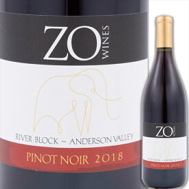 ゾウ ワインズ ピノ・ノワール リバーブロック 2018 Zo Wines Pinot Noir River block 2018　カリフォルニアワイン ソノマ メンドシーノ 赤ワイン ピノ・ノワール