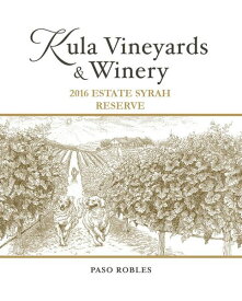 Kula Vineyards & Winery 2016 Estate Syrah Reserve クラヴィンヤーズ ワイナリー カリフォルニアワイン パソロブレス　セントラルコースト シラー 赤ワイン 新着　日本初上陸　独占販売