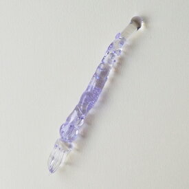 ガラスペン 万年筆 硝子ペン 紫 透明 手作り 13.7cm 1点もの アート作品