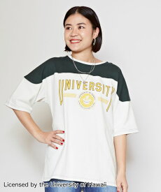 Kahiko公式店 [バイカラーメンズTシャツ【University of Hawaii】] カヒコ ハワイアン ハワイアン雑貨 ファッション メンズトップス 4CA-4107