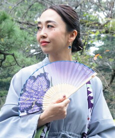 倭物やカヤ公式店 [一輪扇子] 和柄 和モダン 和服 レトロ モダン 和服 和 洋服 昭和レトロ ファッション雑貨 扇子/うちわ 7XCP3206