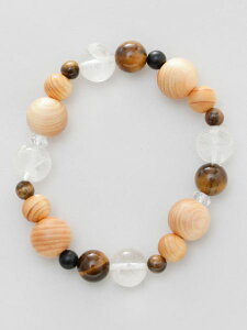 【岩座(いわくら)公式店】 四神桧タイガーアイブレスレット 岩座 神社 浄化 天然石 パワーストーン アクセサリー 桧(ひのき) 数珠2CLZ9710