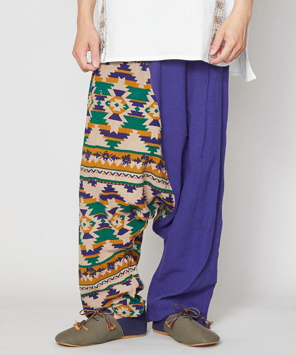 楽天市場 Sale チャイハネ公式店 アシメサルエルパンツ エスニック アジアン ファッション メンズパンツ サロペ Isa 7405 アミナコレクション 公式