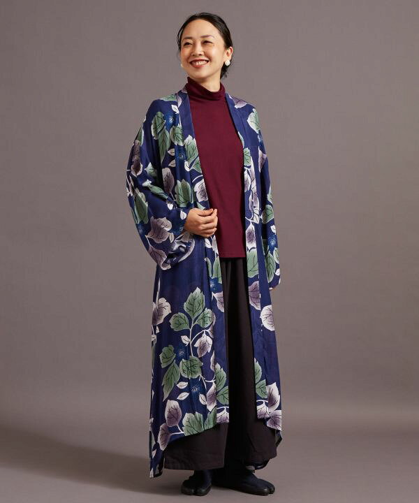 楽天市場 Sale 倭物やカヤ公式店 ｕｖカット加工 竜胆着物羽織 和柄 和モダン ファッション 羽織 カーディガン7ia 1302レトロ モダン 和服 和 洋服 昭和レトロ アミナコレクション 公式