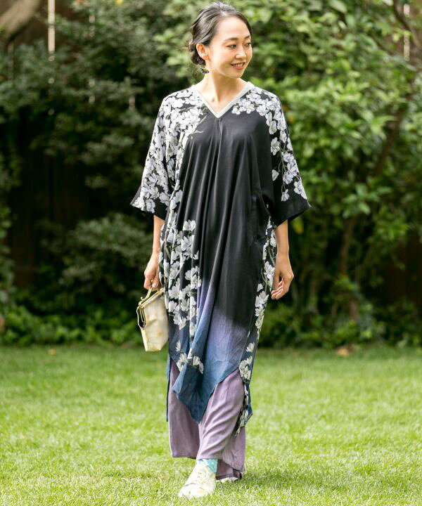 倭物や カヤ ファッション モダン レディーストップス レディーストップス7ca 2102レトロ 公式通販 和 和モダン 和服 和柄 彩華とっくりｔｏｐ 昭和レトロ 洋服 最終決算 公式通販