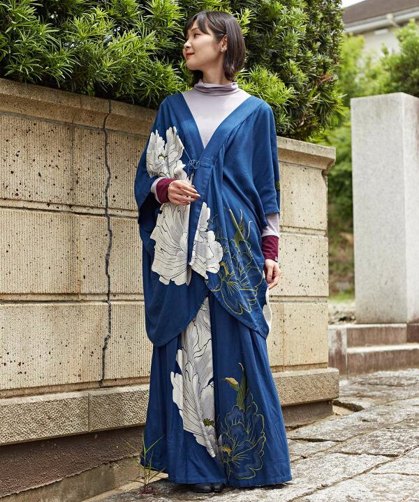 楽天市場 倭物やカヤ公式店 ｕｖカット加工 牡丹の雅ならい羽織 和柄 和モダン 和服 レトロ ファッション 羽織 カーディガン 7ia 1308 アミナコレクション 公式