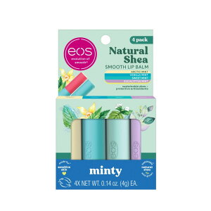 �C�I�X �i�`�������V�A�~���g���b�v�o�[�� �o���G�e�B�p�b�N 0.14�I���X eos Natural Shea Minty Lip Balm Variety Pack 0.14 oz �y�����񂹏��i�z