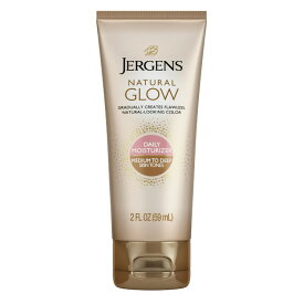 ジャーゲンズ ナチュラルグロウ デイリーモイスチャライザー セルフタンナー ミディアムタンスキン用 59mL Jergens Natural Glow Daily Moisturizer Medium To Tan, Sunless Self Tanner Lotion, 2 Oz 【お取り寄せ商品】