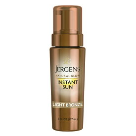 ジャーゲンズ ナチュラルグロウ インスタントサン セルフタンニングムース ライトブロンズ 170g Jergens Natural Glow Instant Sun Sunless Self Tanning Mousse, Light Bronze, 6 oz 【お取り寄せ商品】