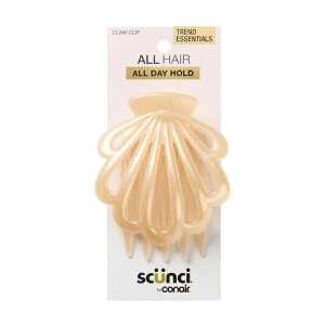 �X�N���`�o�C�R���G�A�[ �V�F���N���[�N���b�v �V�����p�� Scunci by Conair Shell Claw Clip, Champagne �y�����񂹏��i�z