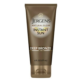 ジャーゲンズ ナチュラルグロウ インスタントサン セルフタンニングモイスチャライザー＆ブロンザー ディープブロンズ 177mL Jergens Natural Glow Instant Self Tanning Moisturizer And Bronzer Deep Bronze, 6 Oz 【お取り寄せ商品】