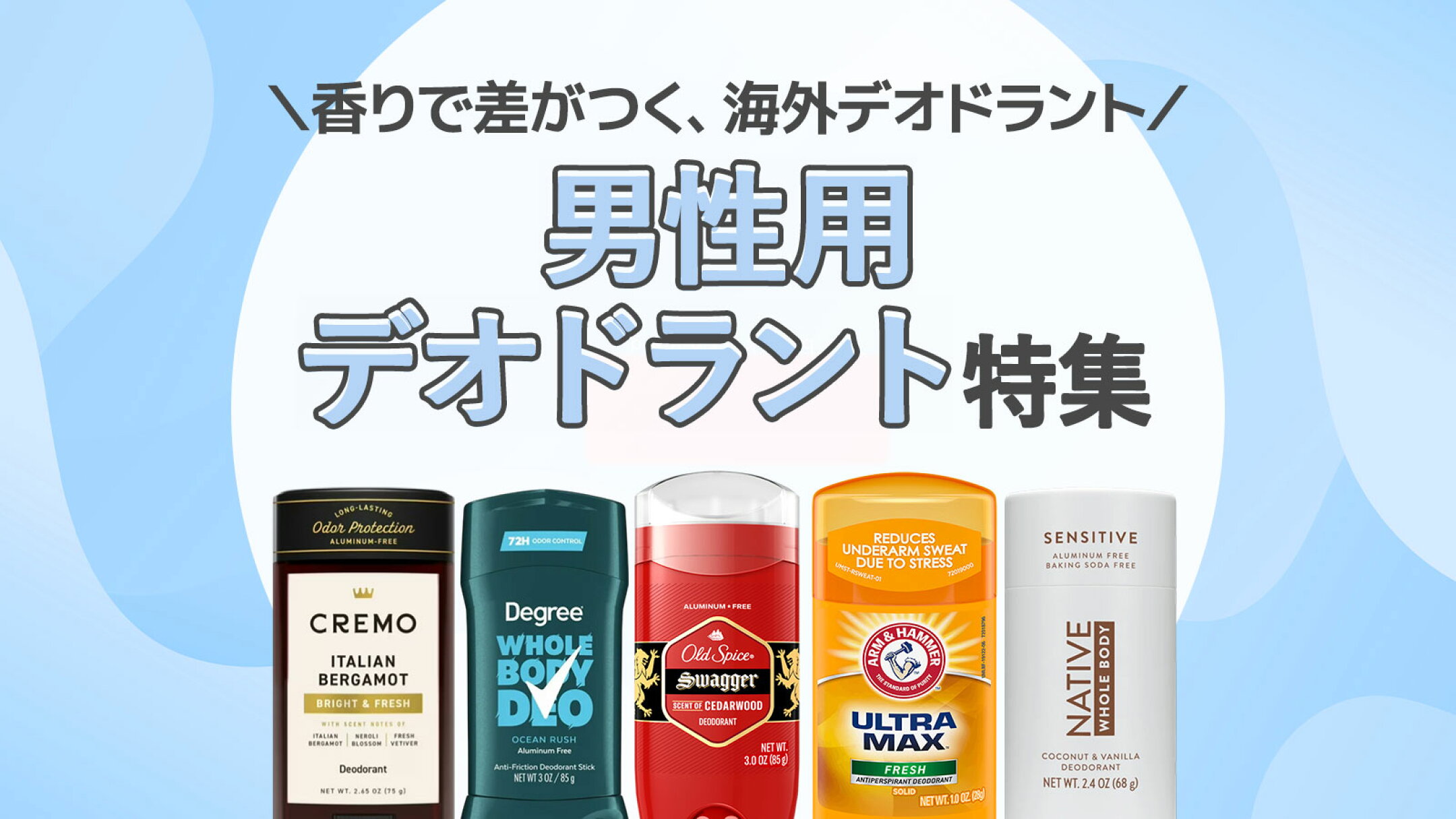 男性用デオドラント特集｜用途で選べる海外メンズデオドラント 