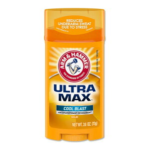 �A�[���A���h�n���}�[ �E���g���}�b�N�X �f�I�h�����g�X�e�B�b�N 73g (2.6oz) �N�[���u���X�g�̍��� ARM & HAMMER ULTRAMAX Solid Antiperspirant Deodorant Stick Cool Blast �����Y