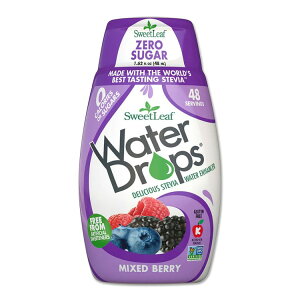 �X�E�B�[�g���[�t �h�����N�p ���L�b�h�X�e�r�A �~�b�N�X�x���[ 48ml (1.62floz) Sweet Leaf Water Drops Mixed Berry �E�H�[�^�[�h���b�v�X �[���J�����[ ���L�b�h�X�C�[�g�i�[ �t�̊Ö��� �V�R�Ö��� �x