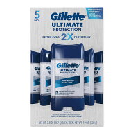 ジレット デオドラント アルティメット プロテクション 5個セット 各107g (3.8oz) Gillette Ultimate Pro…