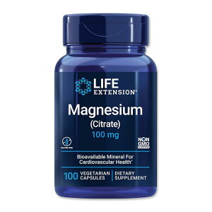 �N�G���_�}�O�l�V�E�� 100mg 100�� 1�`3������ Life Extension (���C�t�G�N�X�e���V����) MAGNESIUM CITRATE 100 vegetarian capsules
