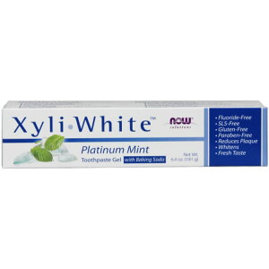 �L�V���z���C�g �v���`�i�~���g �������W�F�� (�d���z��) 181g NOW Foods (�i�E�t�[�Y) XyliWhite Platinum Mint Toothpaste Gel w / Baking Soda 6.4 oz.