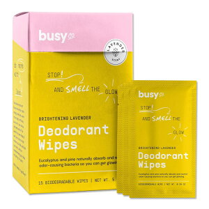 �r�W�[�V�[�I�[ �O���E���C�� �f�I�h�����g ���C�v ���x���_�[�̍��� 15������ BUSY CO Glow Line Deodorant Wipes Lavender ���C�v � �傫�߁y�����񂹏��i�z