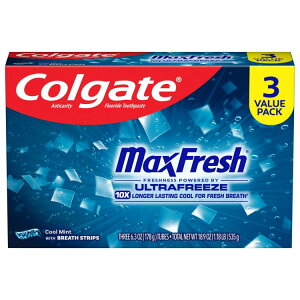 �yMAX20%OFF�N�[�|������z�R���Q�[�g �}�b�N�X�t���b�V�� �N�[���~���g �������� 3�p�b�N 6.3�I���X Colgate MaxFresh Cool Mint Toothpaste, 3 Pack, 6.3 oz �y�����񂹏��i�z