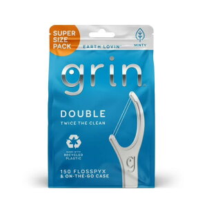�O���� �_�u���t���X�s�b�N�X �f���^���t���X�s�b�N 150�{ Grin Double Flosspyx - 150 ct - Dental Floss Picks �y�����񂹏��i�z