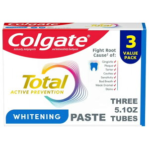 �R���Q�[�g �g�[�^�� �A�N�e�B�u�v���x���V���� ���݂����� �~���g 145g 3�{�Z�b�g Colgate Total Active Prevention Whitening Toothpaste, Mint, 3 Pack, 5.1 oz �y�����񂹏��i�z